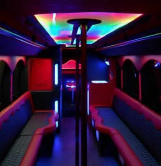 stretch limo bus interior